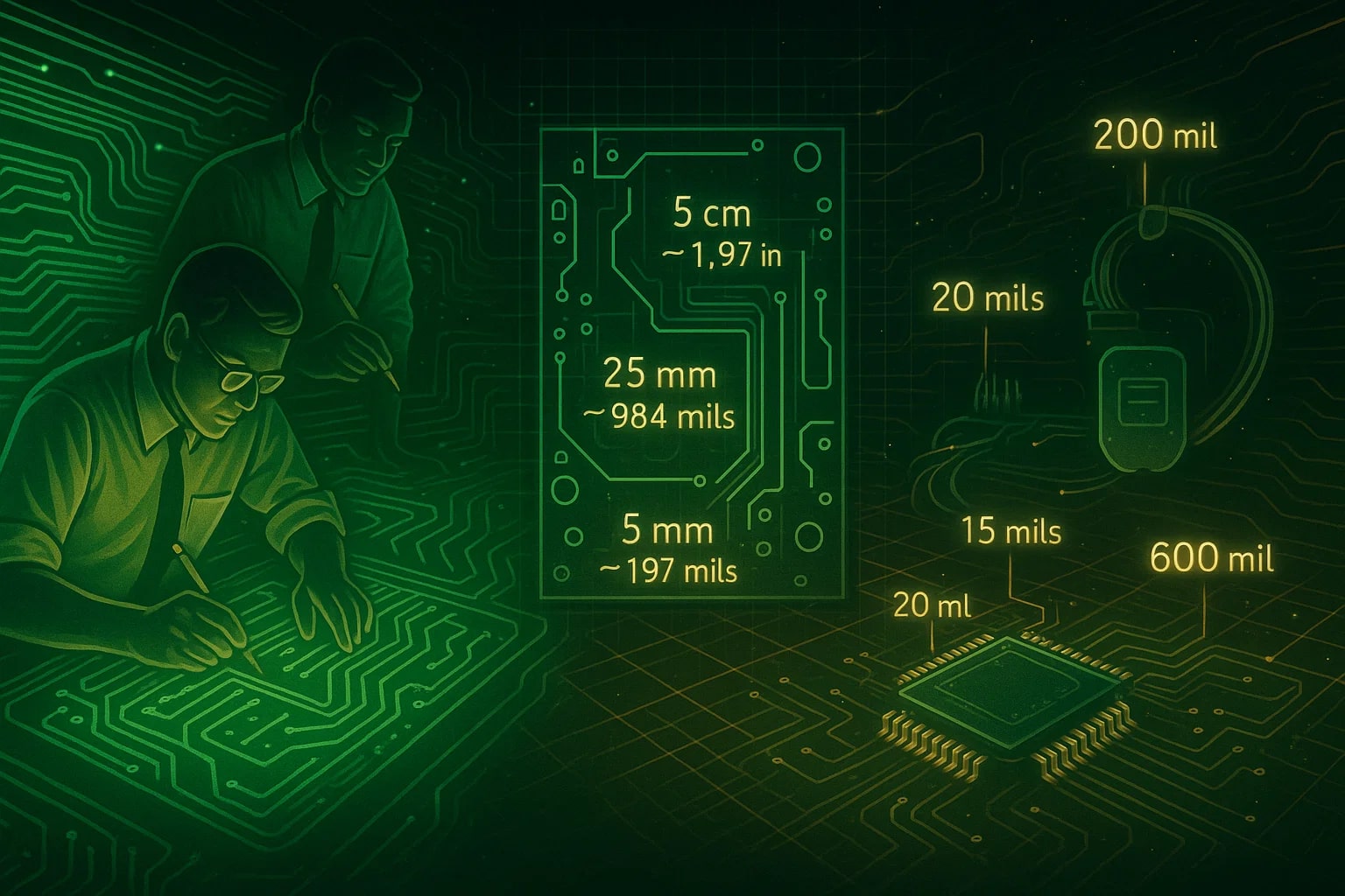 Conversor de Centímetros para Mils