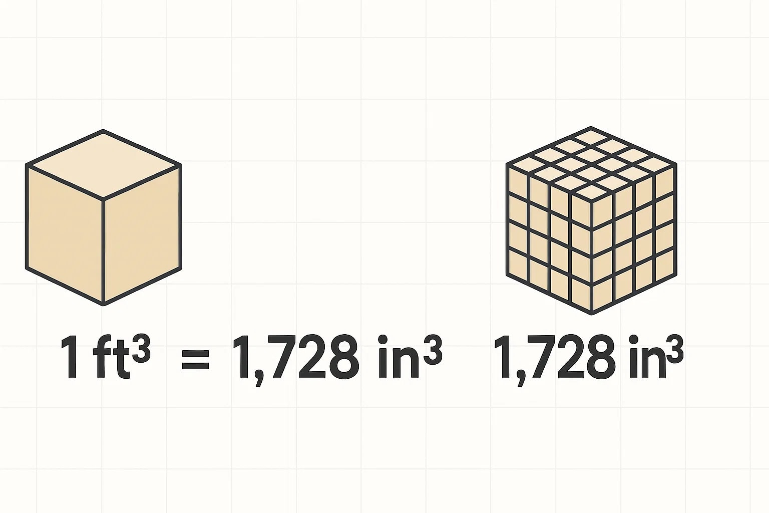 Conversor de Pés Cúbicos para Polegadas Cúbicas