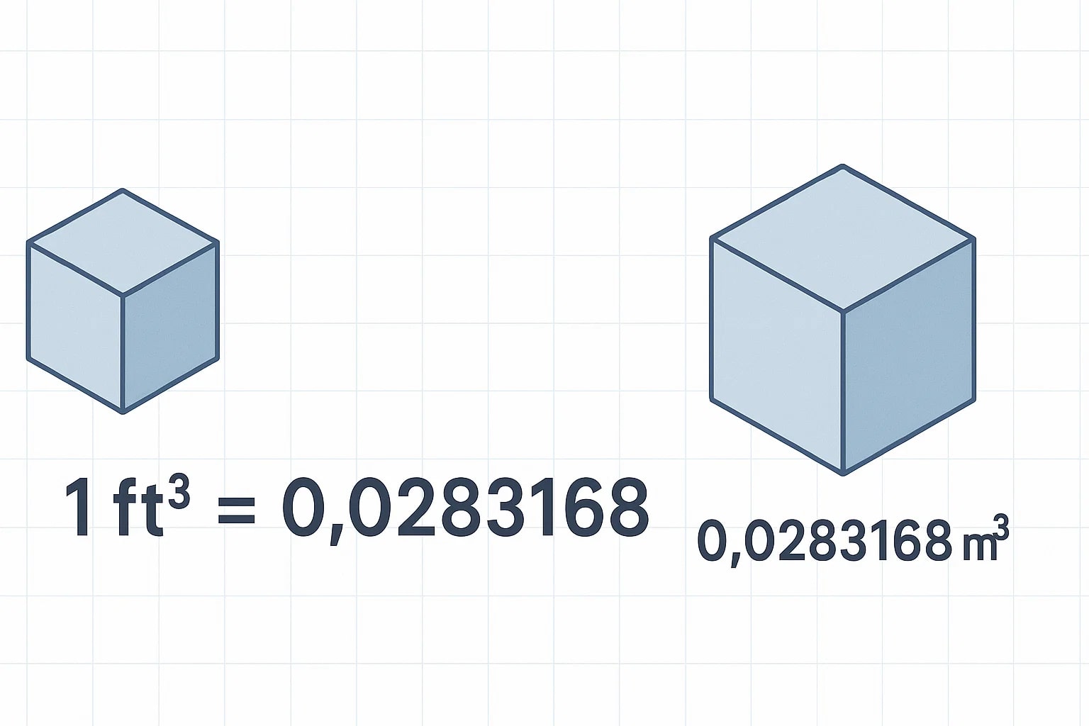 Conversor de Pés Cúbicos para Metros Cúbicos