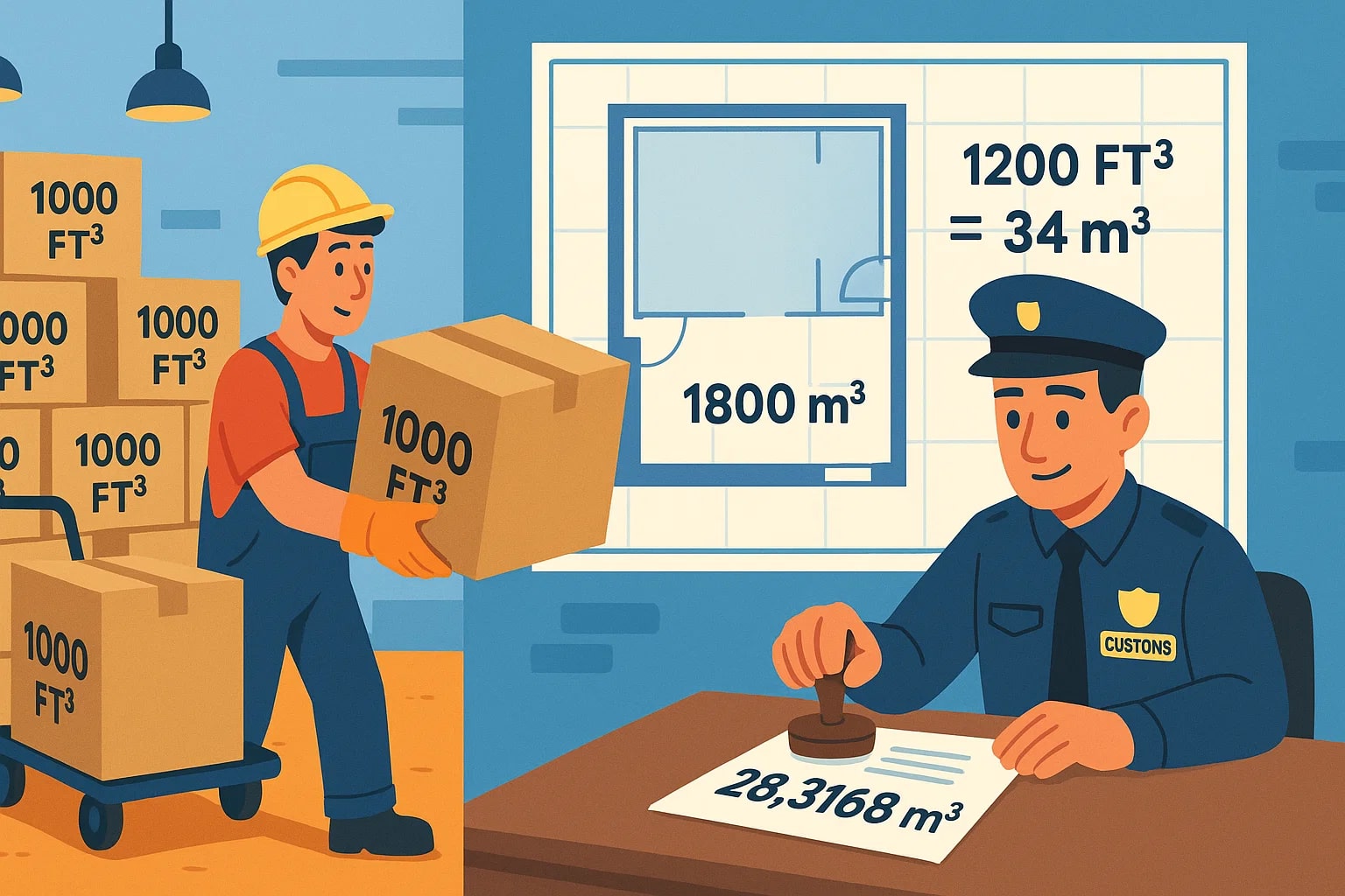 Conversor de Pés Cúbicos para Metros Cúbicos