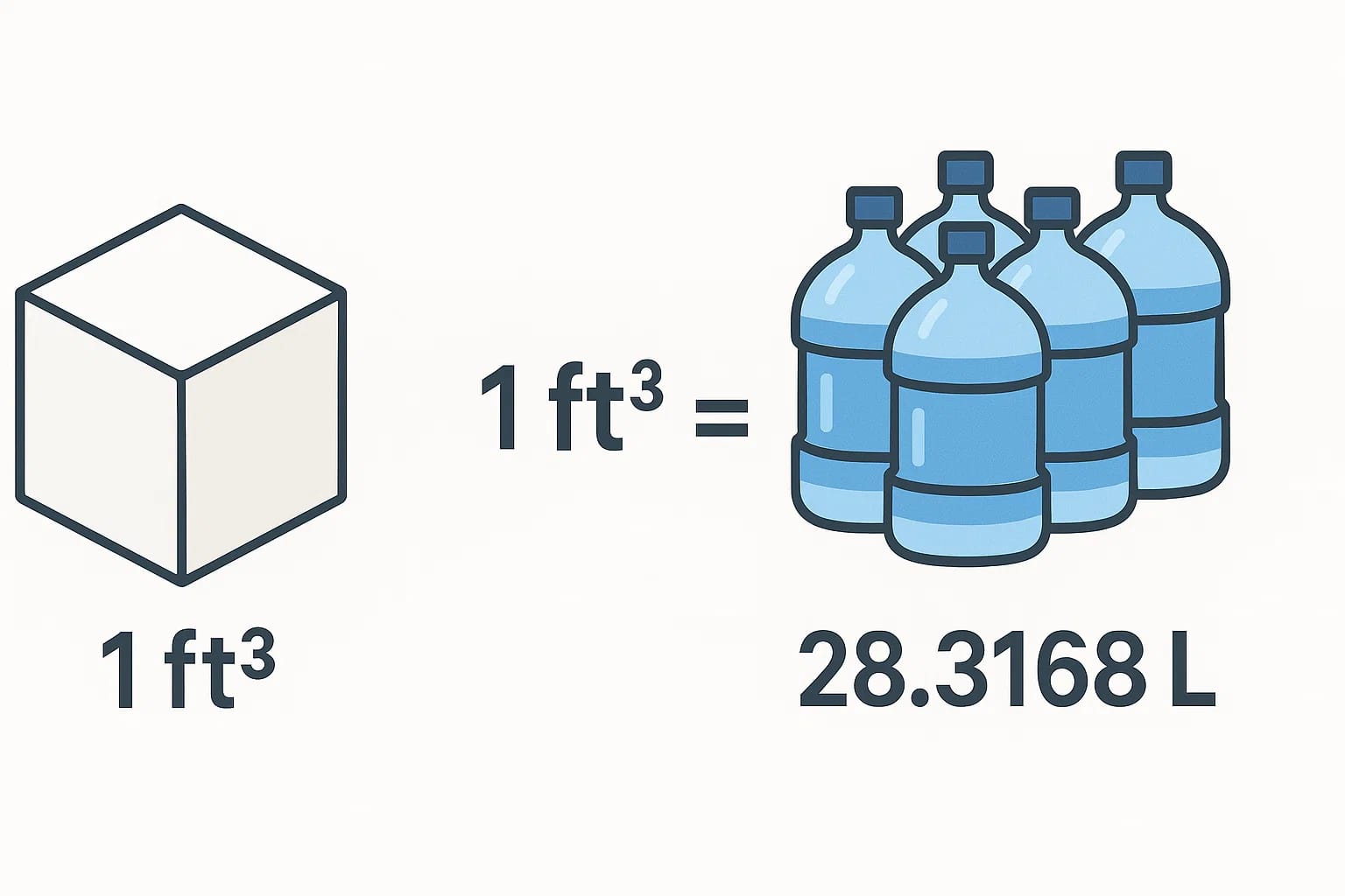 Conversor de Pés Cúbicos para Litros