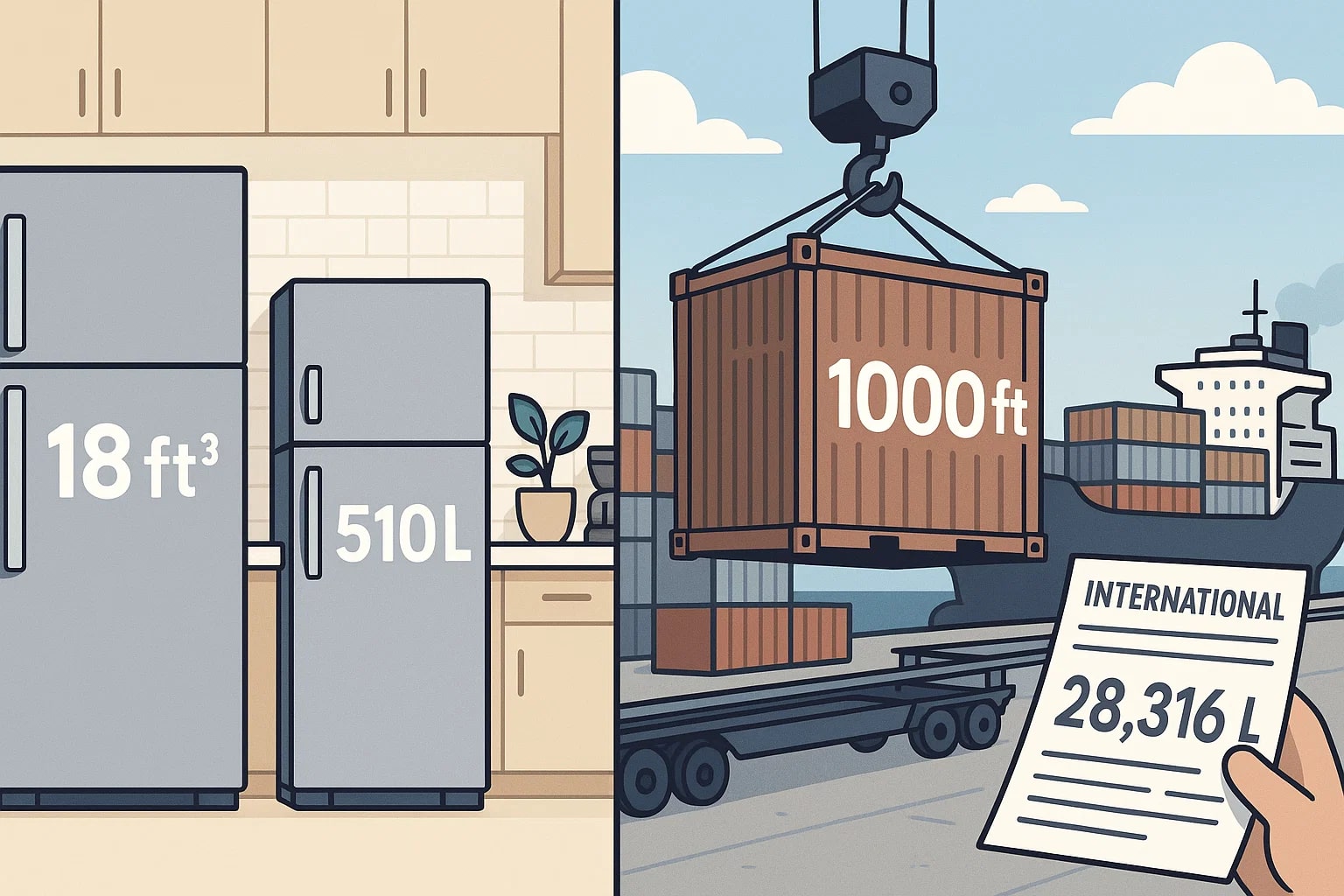 Conversor de Pés Cúbicos para Litros