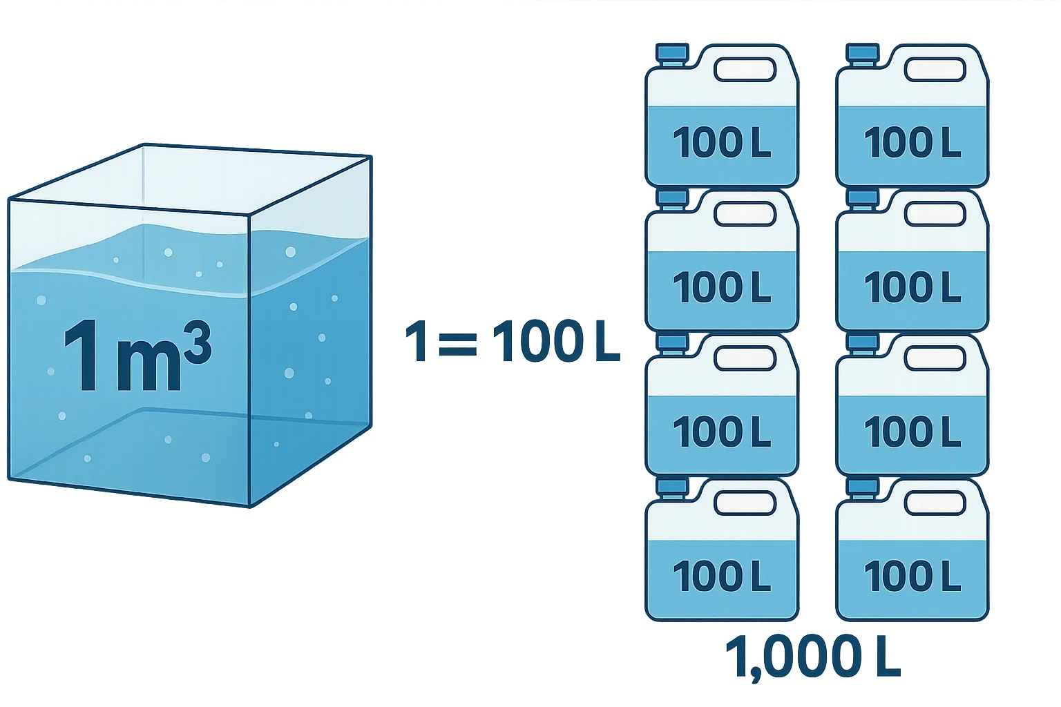 Conversor de Metros Cúbicos para Litros