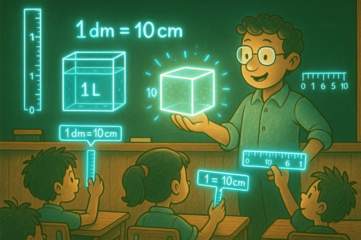 Conversor de Decímetros para Centímetros