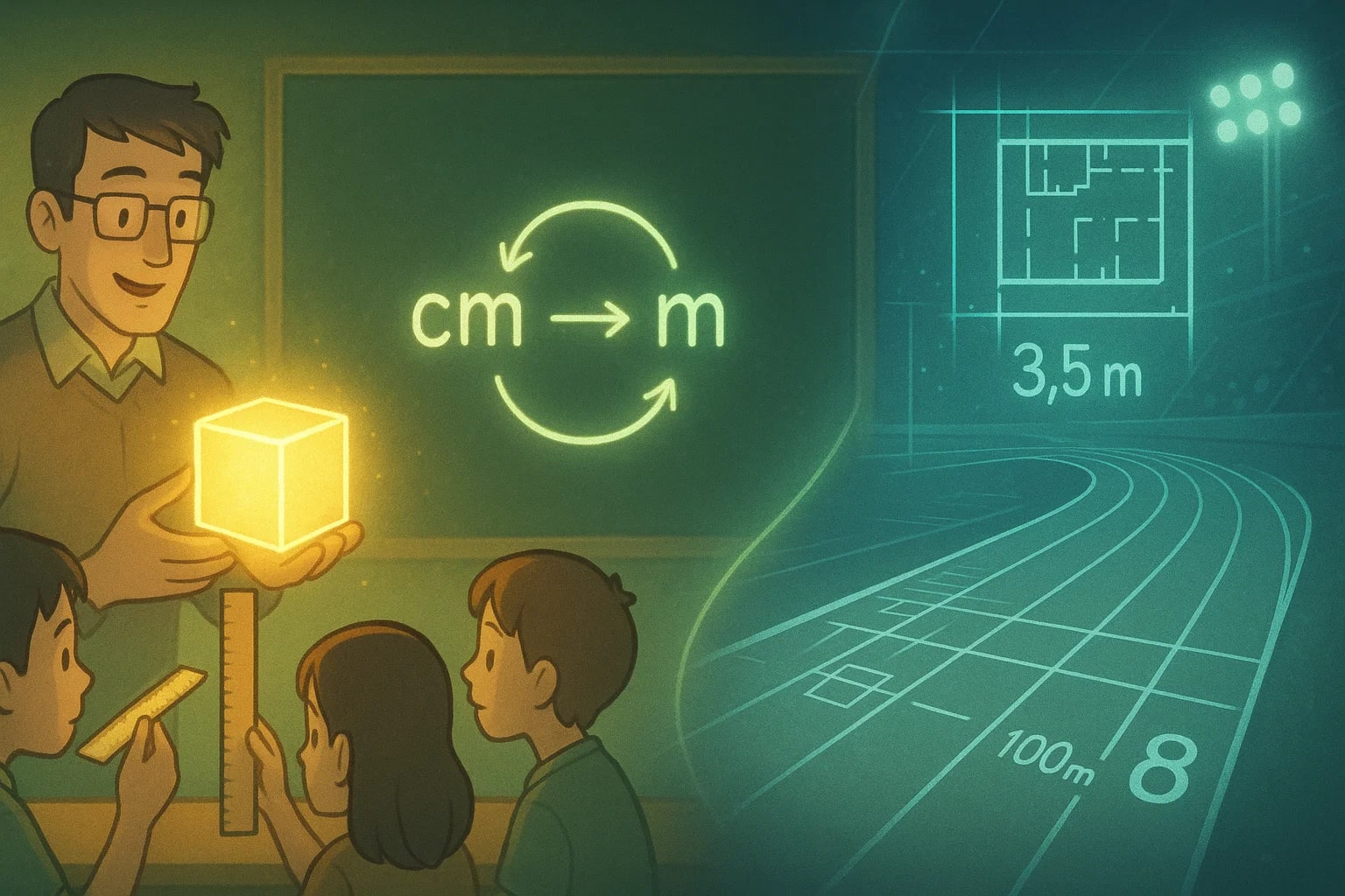 Conversor de Decímetros para Metros