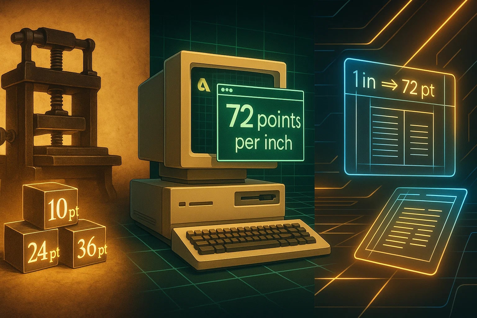 Conversor de Polegadas para Pontos