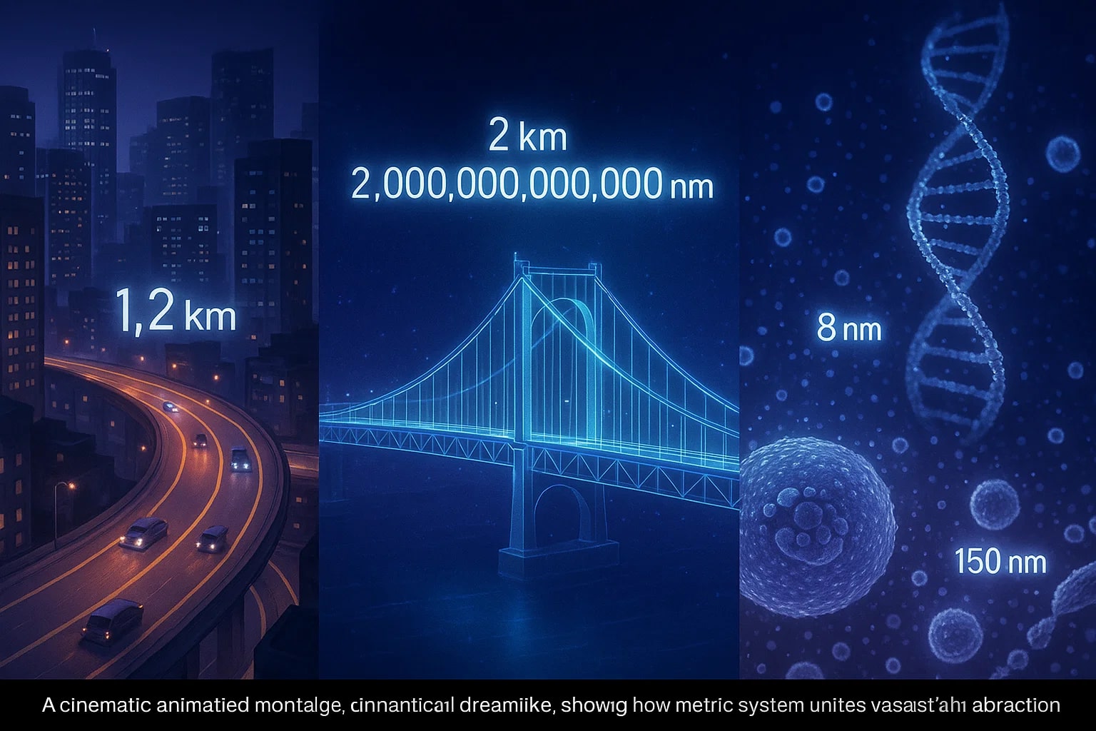 Conversor de Quilômetros para Nanômetros