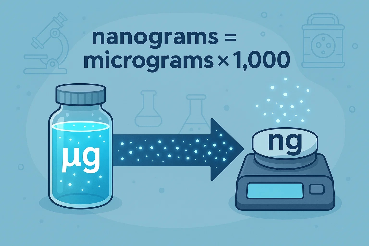 Conversor de Microgramas para Nanogramas