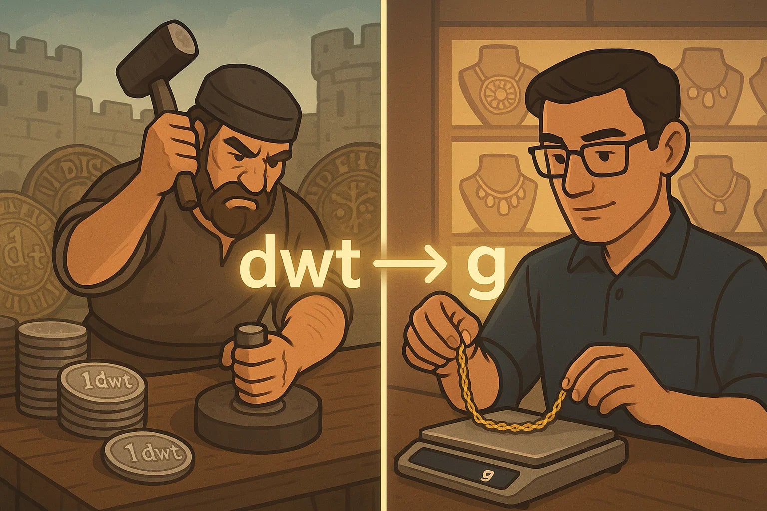 Conversor de Pennyweights para Gramas