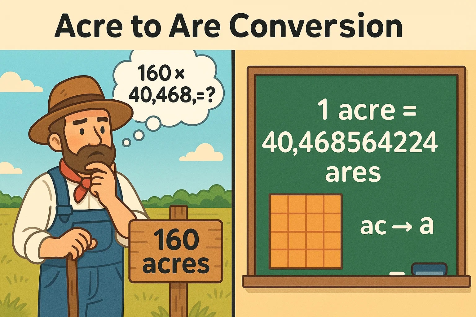 Conversor de Acres para Ares