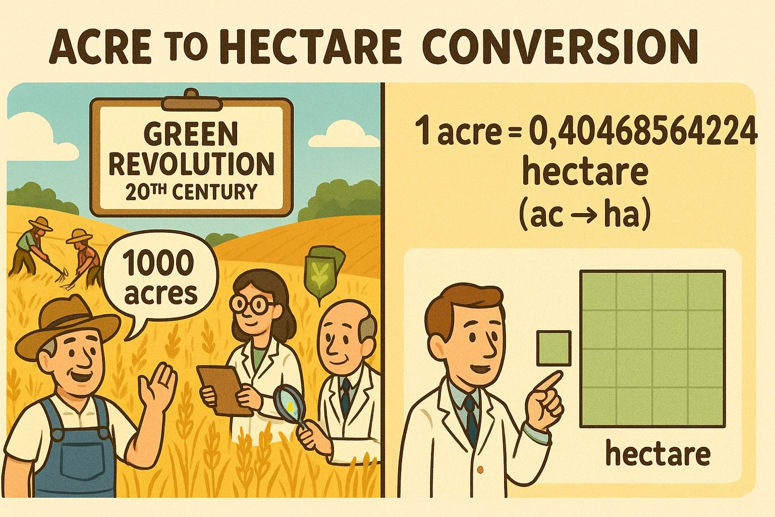 Conversor de Acres para Hectares