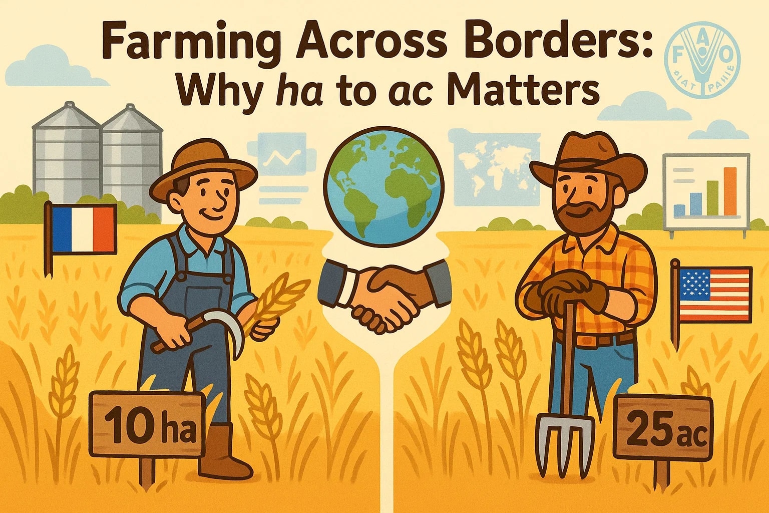 Conversor de Hectares para Acres