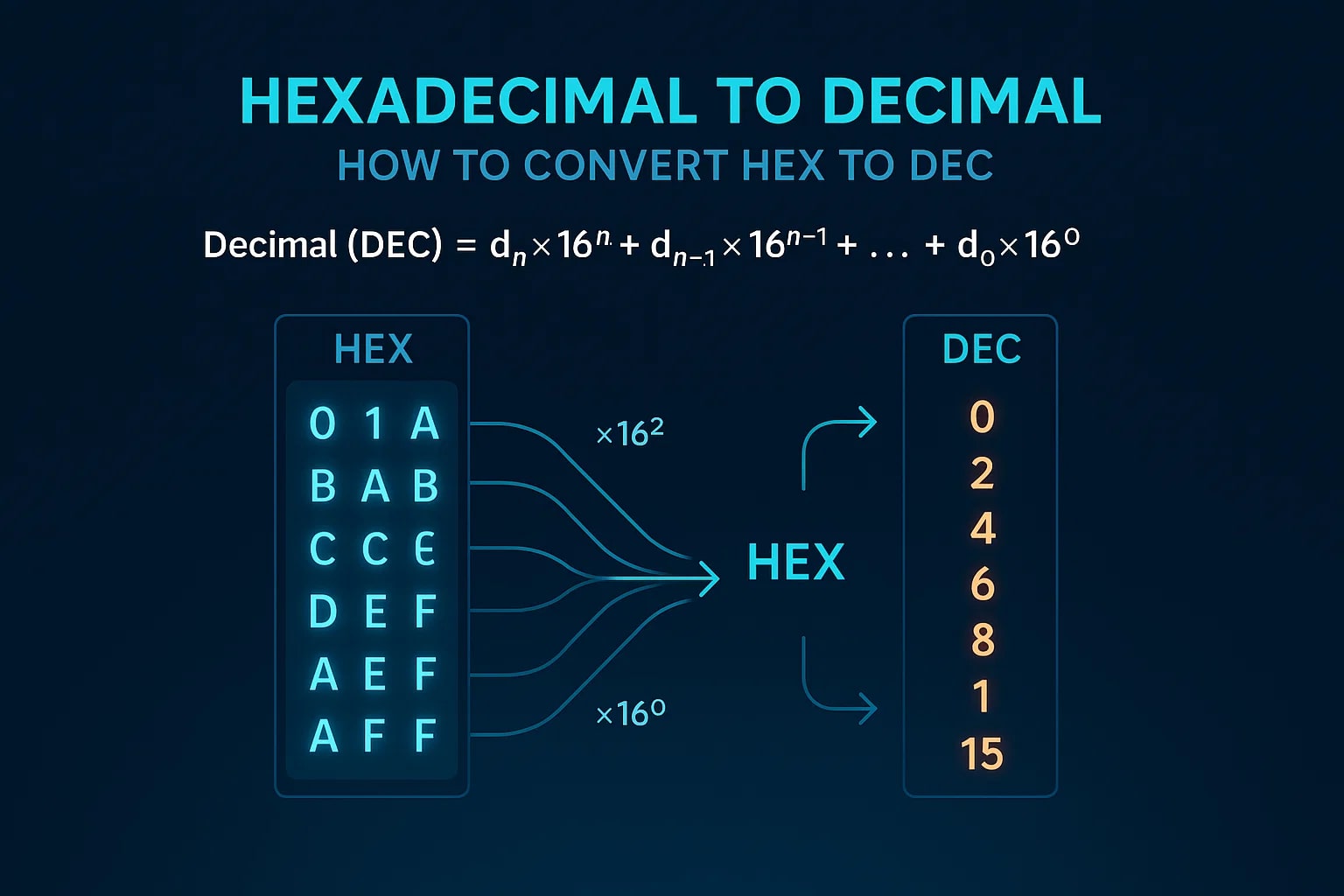 Conversor de Hexadecimal para Decimal
