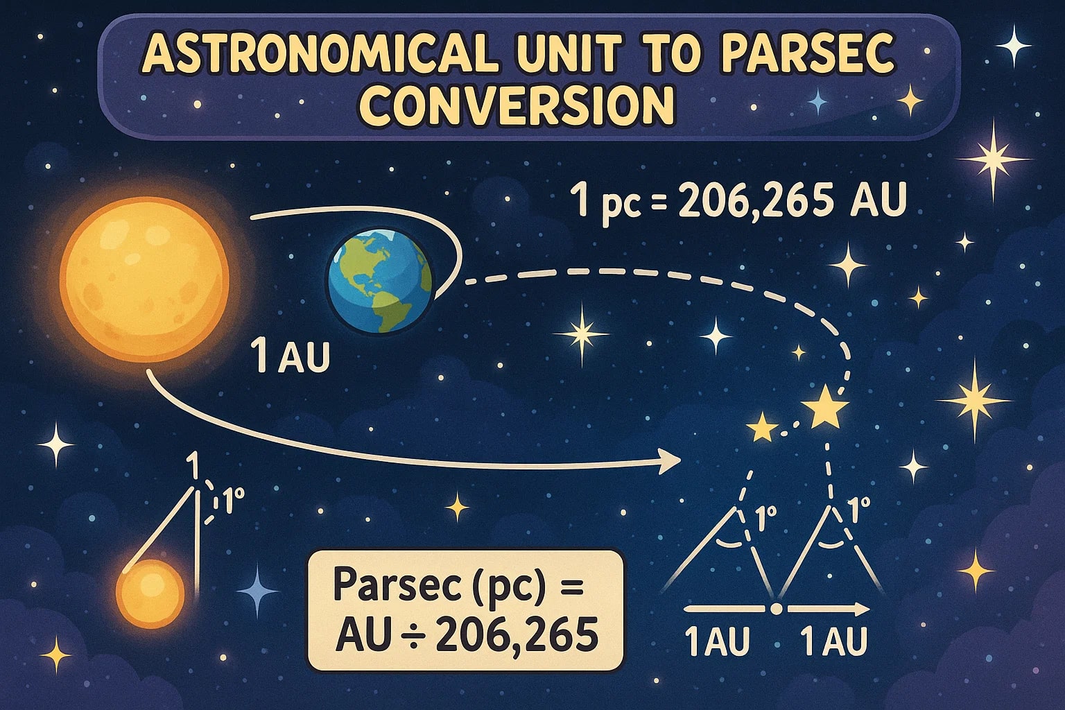 Conversor de Unidade Astronômica para Parsec
