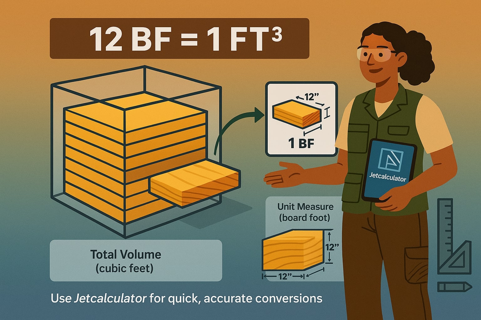 Conversor de Board Feet para Pés Cúbicos