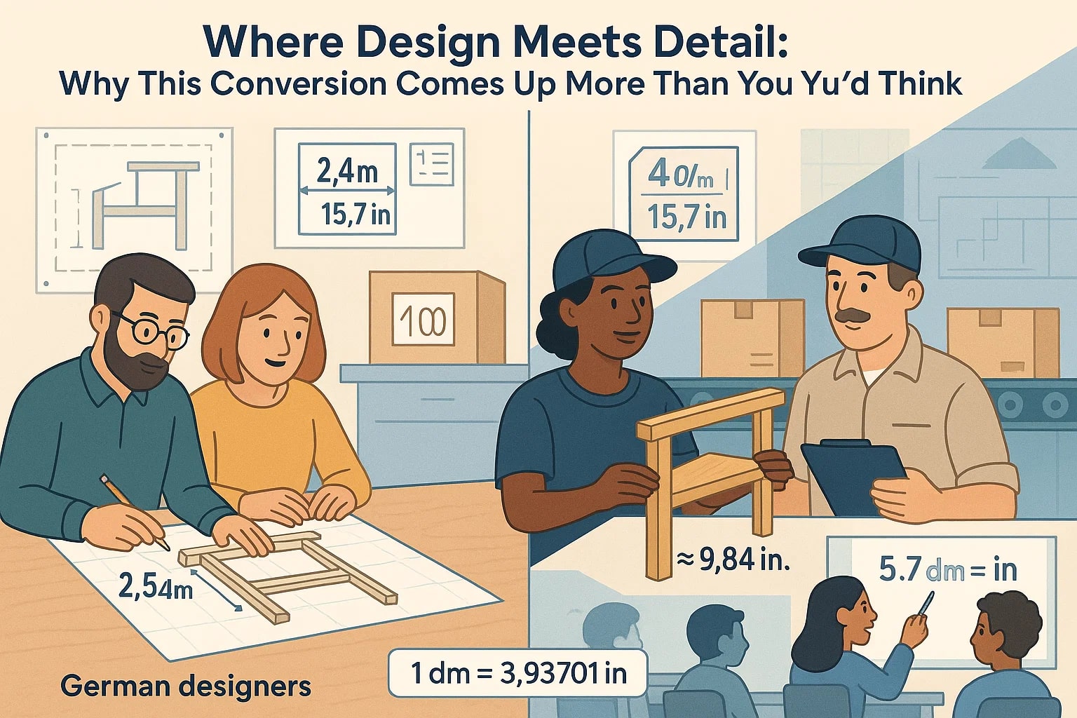 Conversor de Decímetro para Polegada