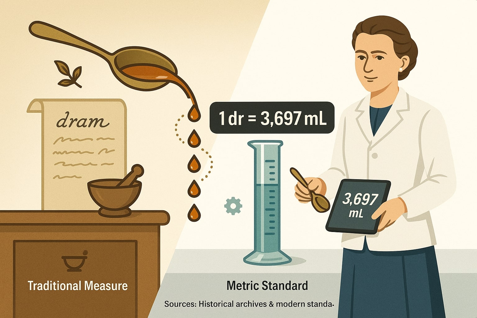 Conversor de Drams para Mililitros