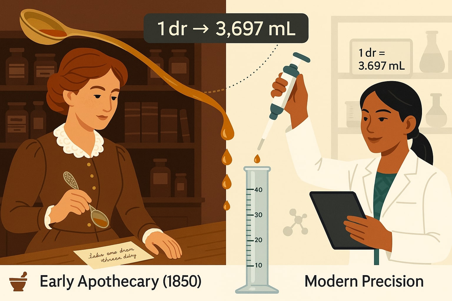 Conversor de Drams para Mililitros