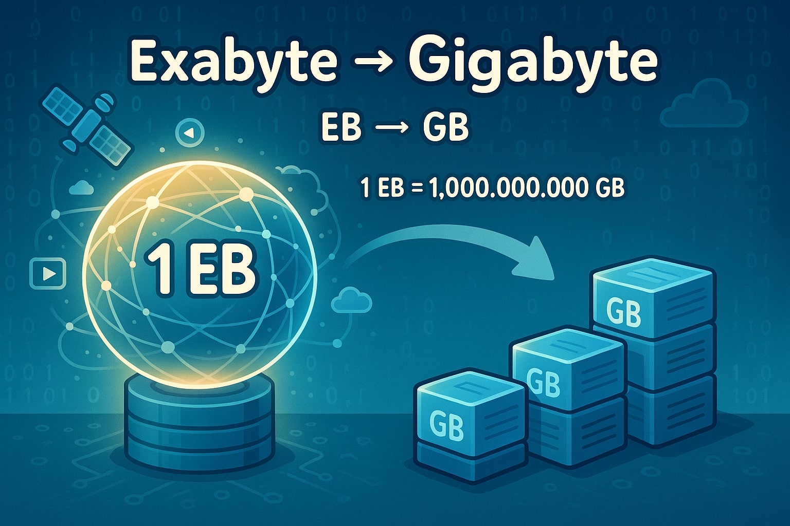 Conversor de Exabytes para Gigabytes