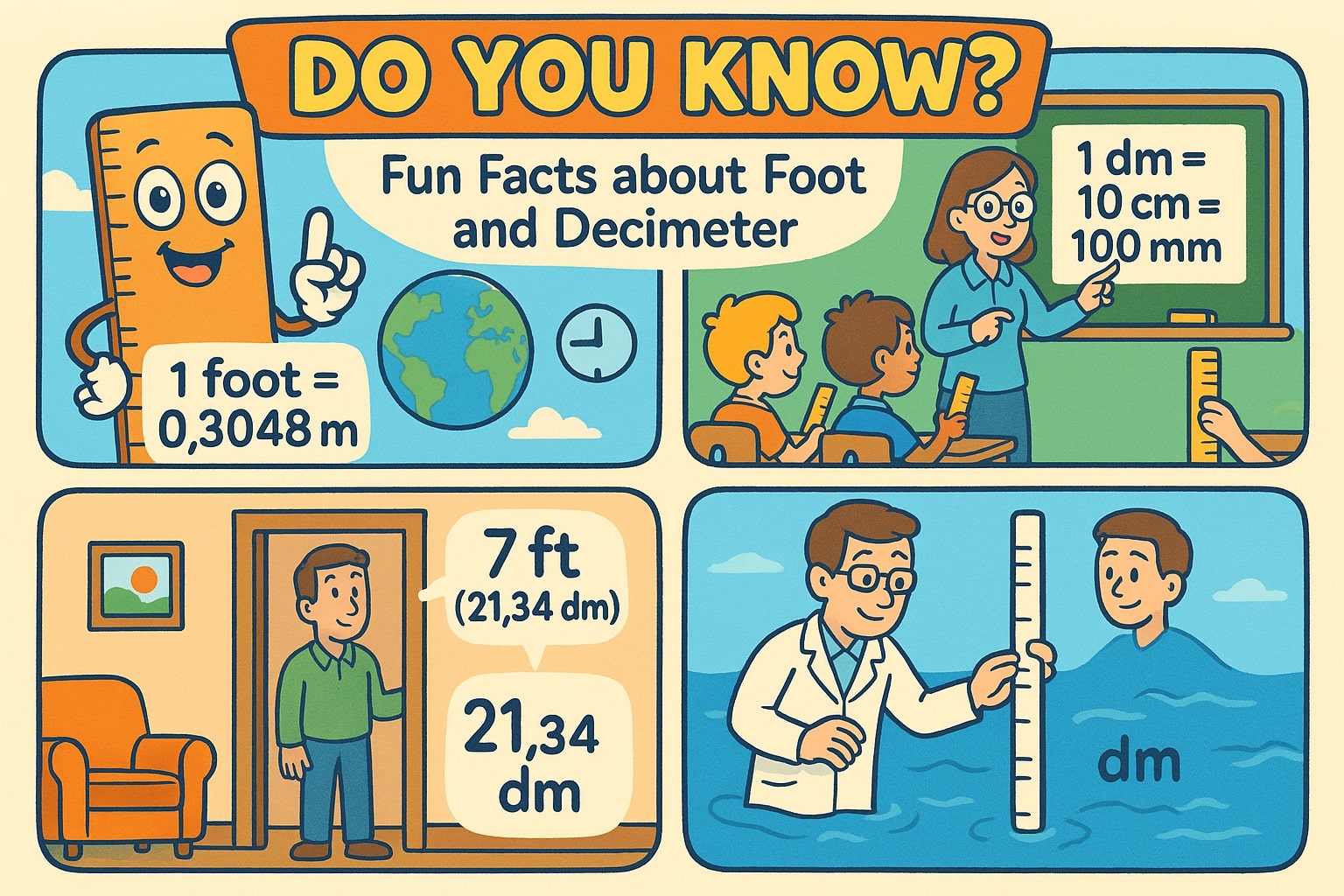 Conversor de Pés para Decímetros