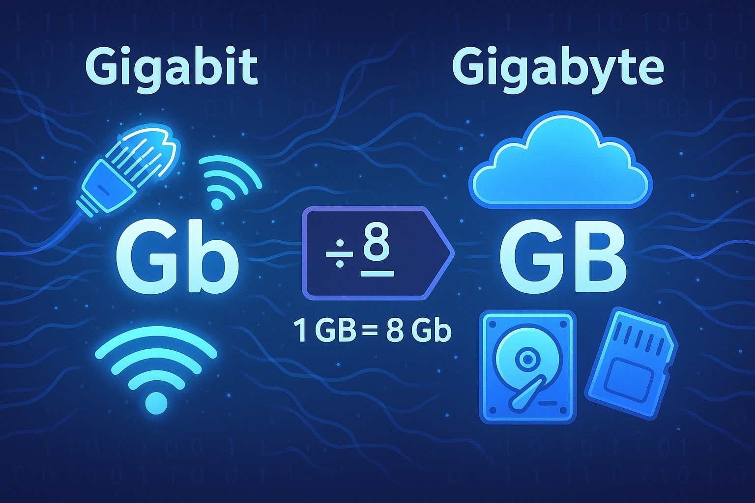 Conversor de Gigabits para Gigabytes