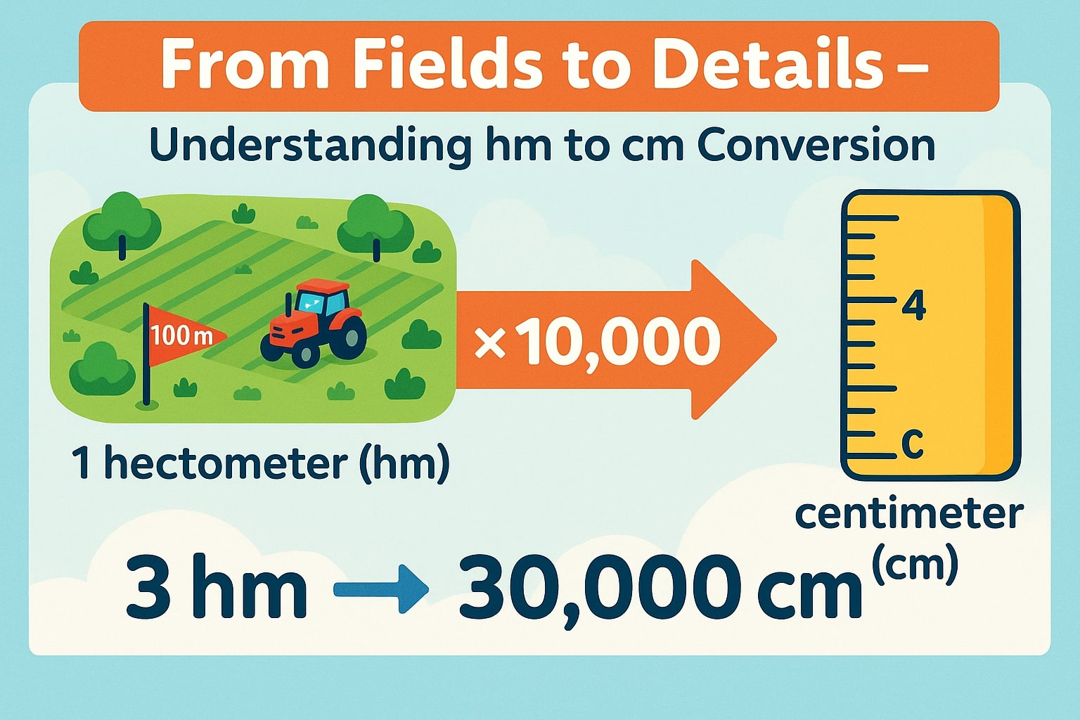 Conversor de Hectômetros para Centímetros