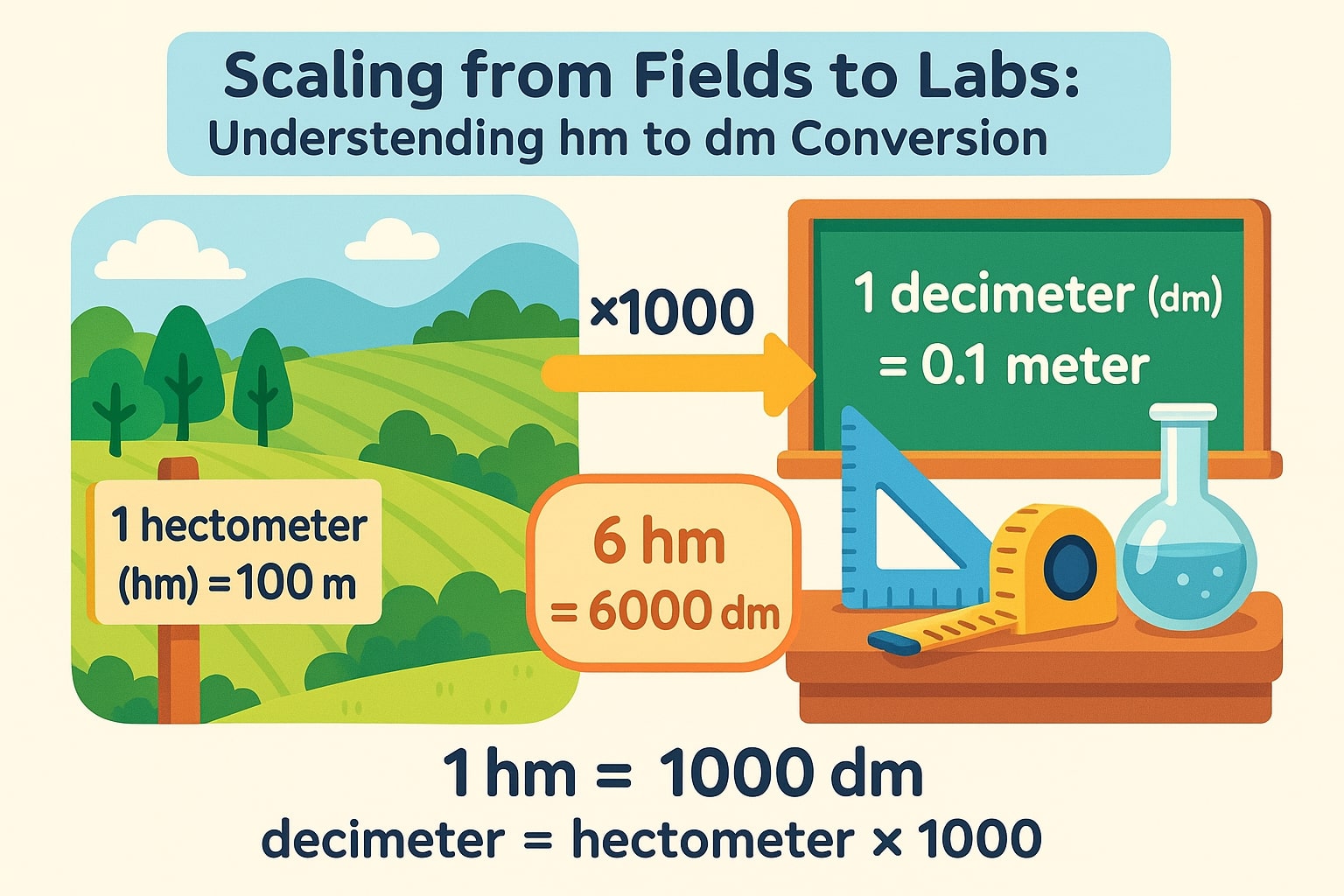 Conversor de Hectômetros para Decímetros