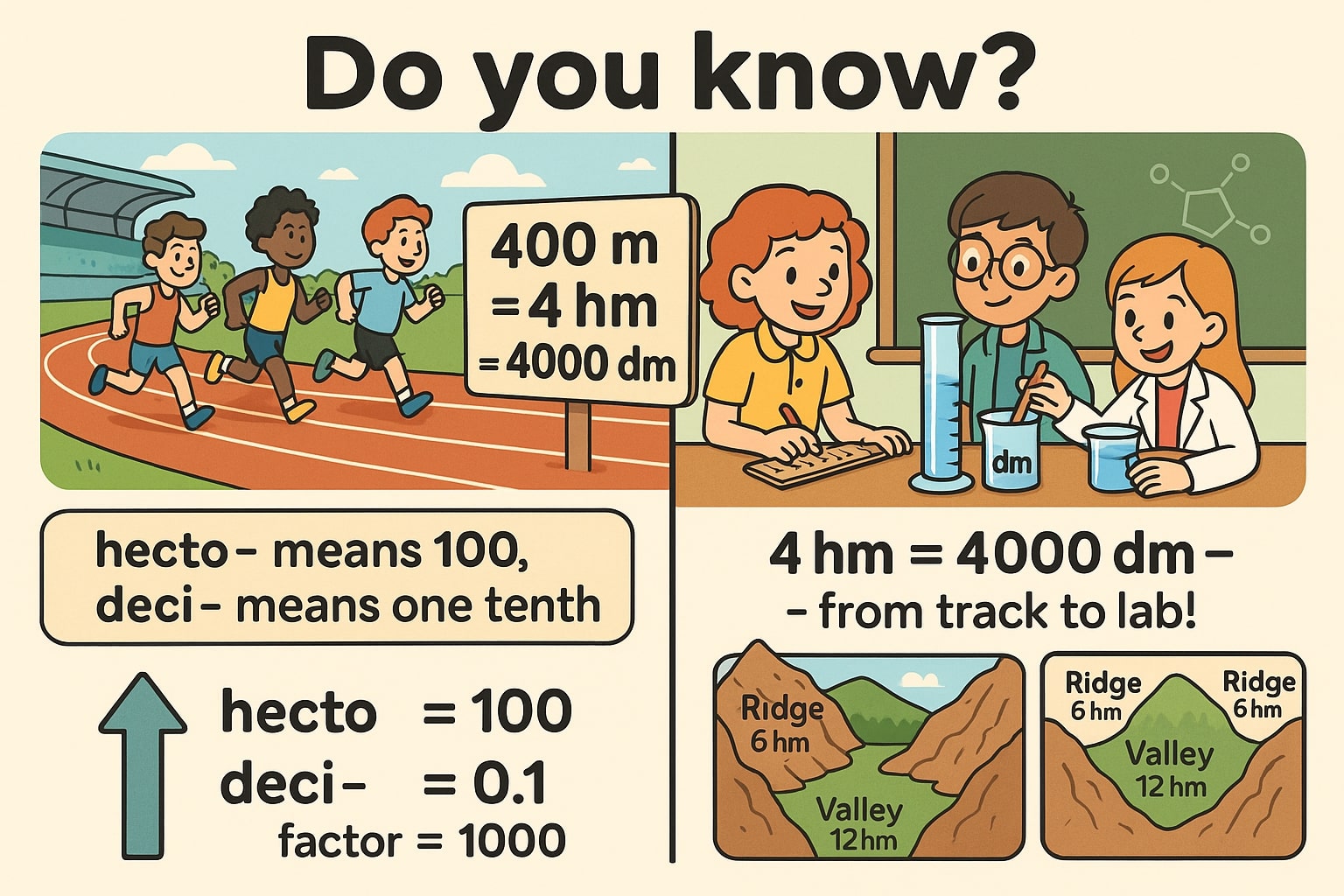 Conversor de Hectômetros para Decímetros