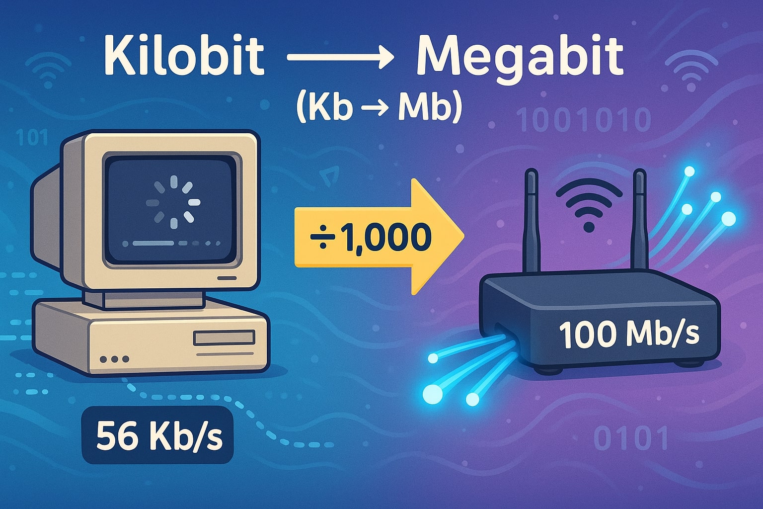 Conversor de Kilobits para Megabits