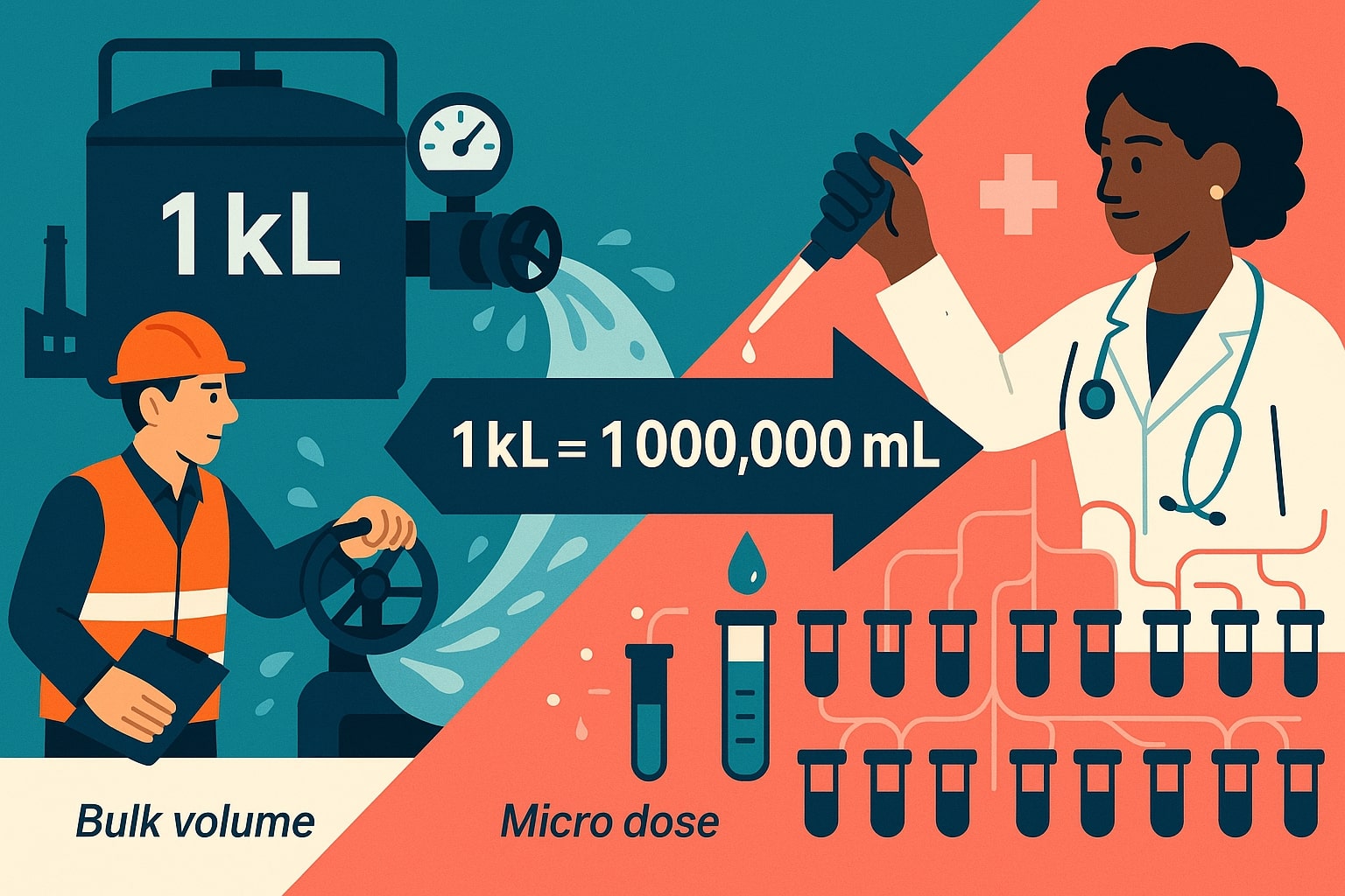 Conversor de Quilolitros para Mililitros