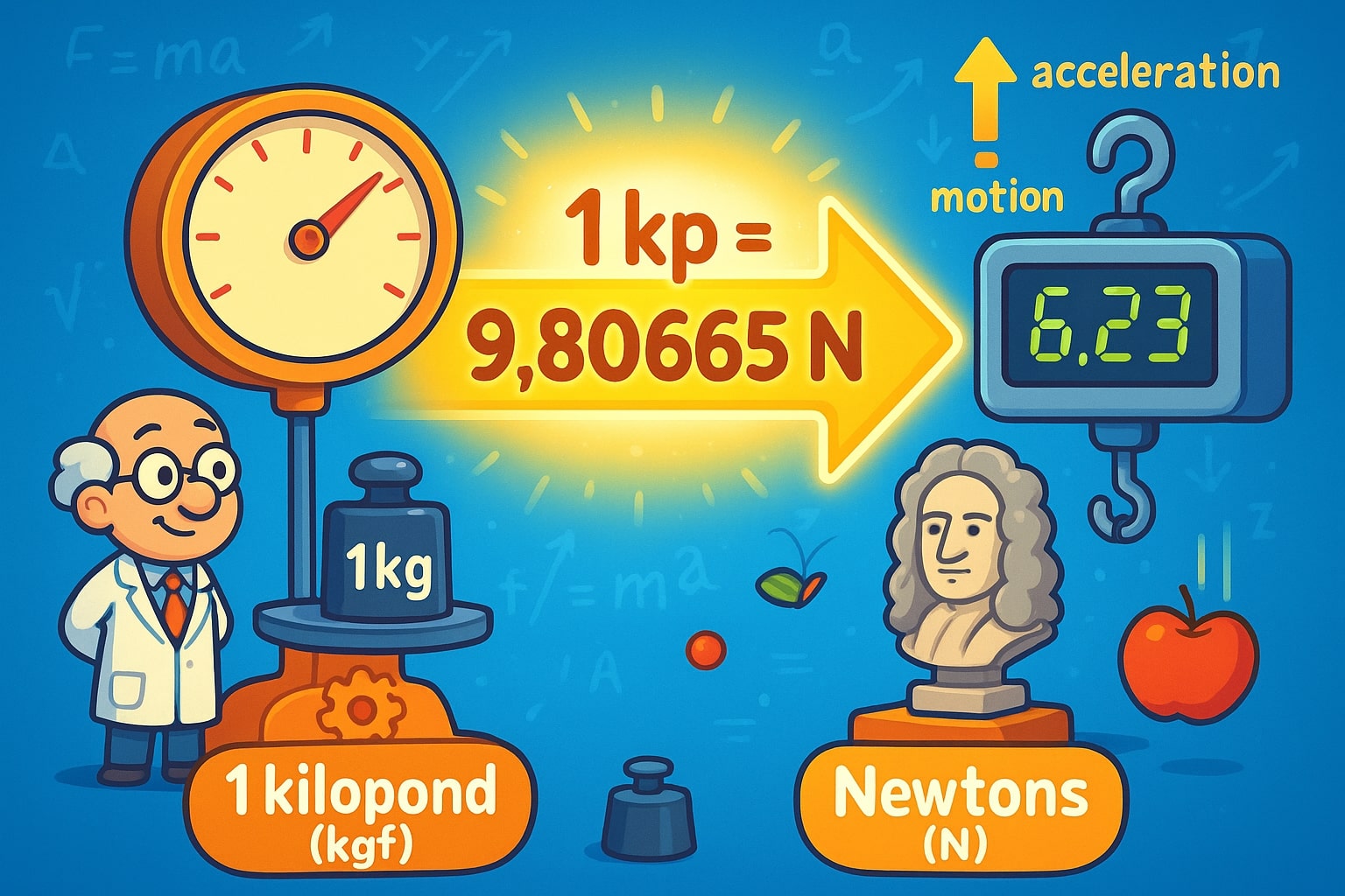 Conversor de Kilopond para Newton