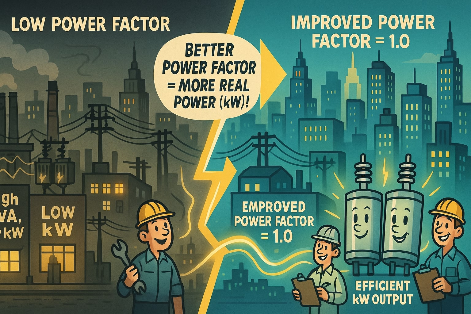 Conversor de Kilovolt Ampere para Kilowatt