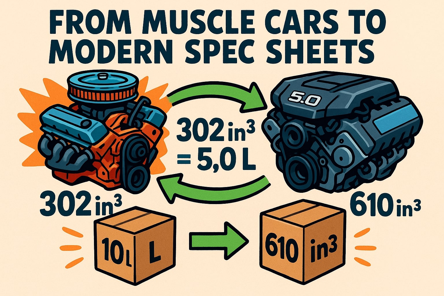 Conversor de Litros para Polegadas Cúbicas