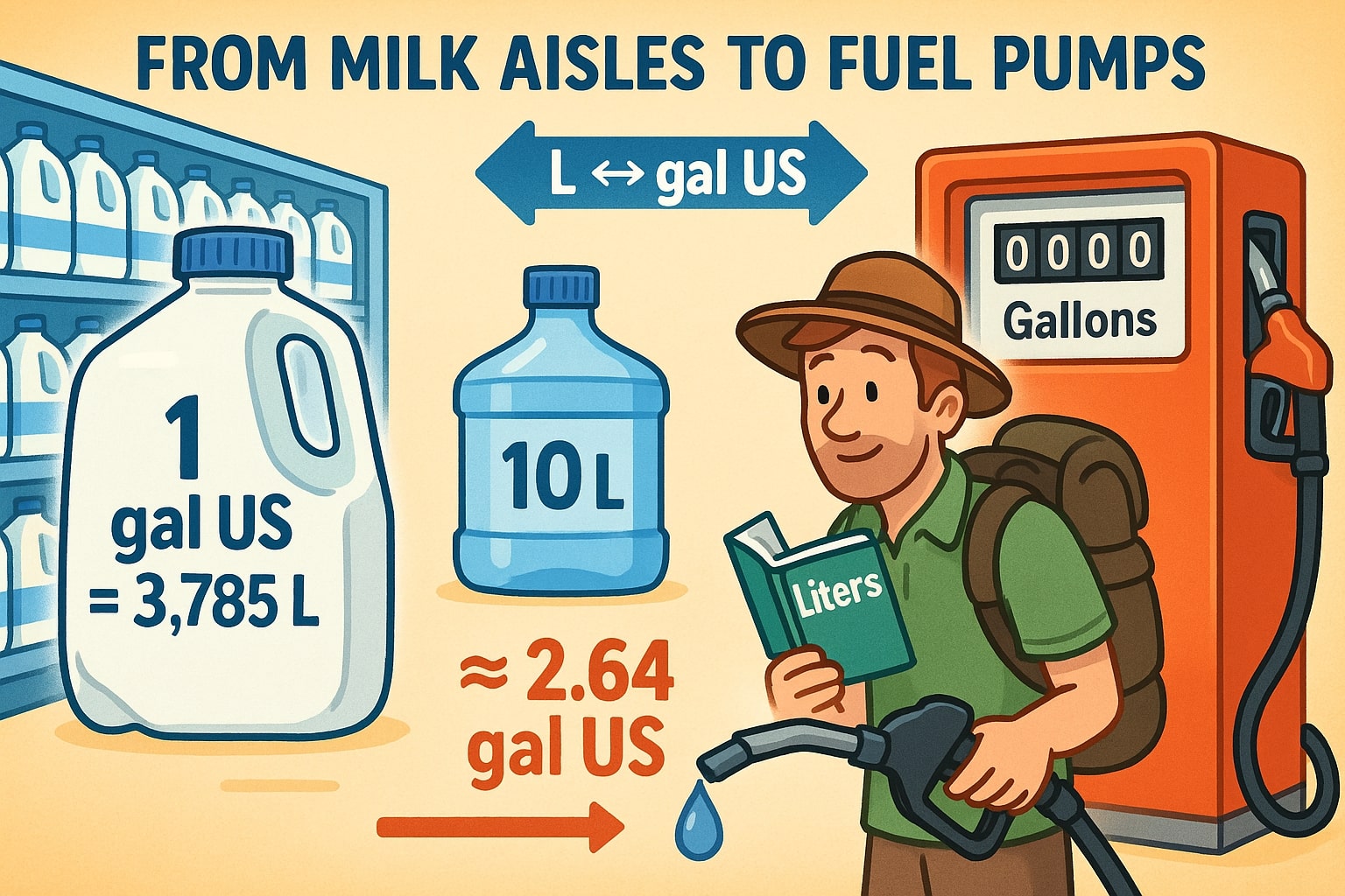 Conversor de Litros para Galões US