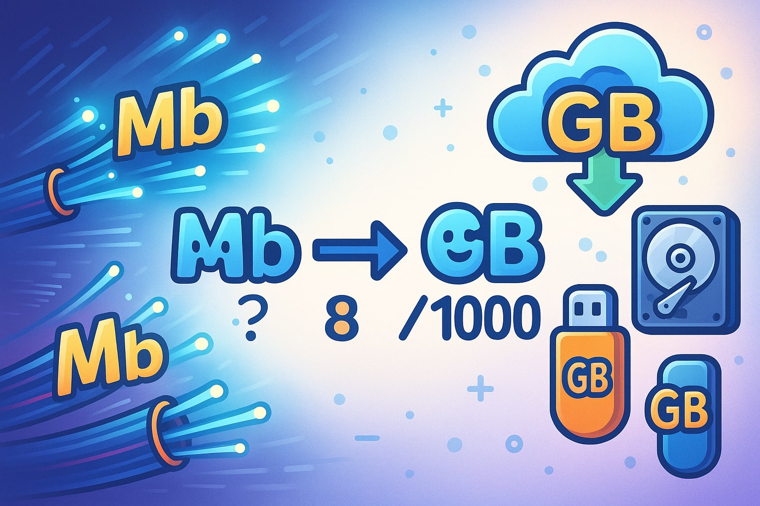 Conversor de Megabits para Gigabytes