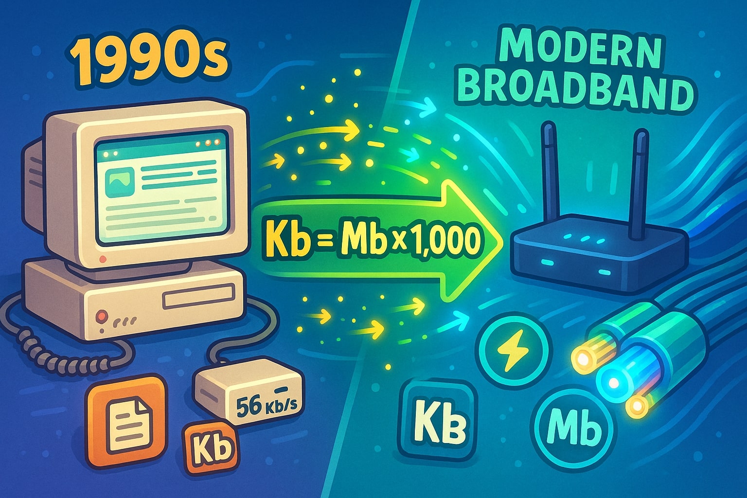 Conversor de Megabits para Kilobits