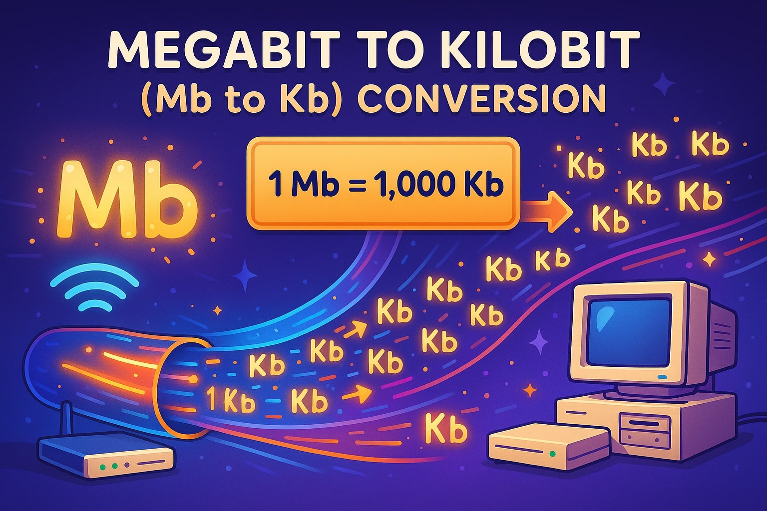 Conversor de Megabits para Kilobits