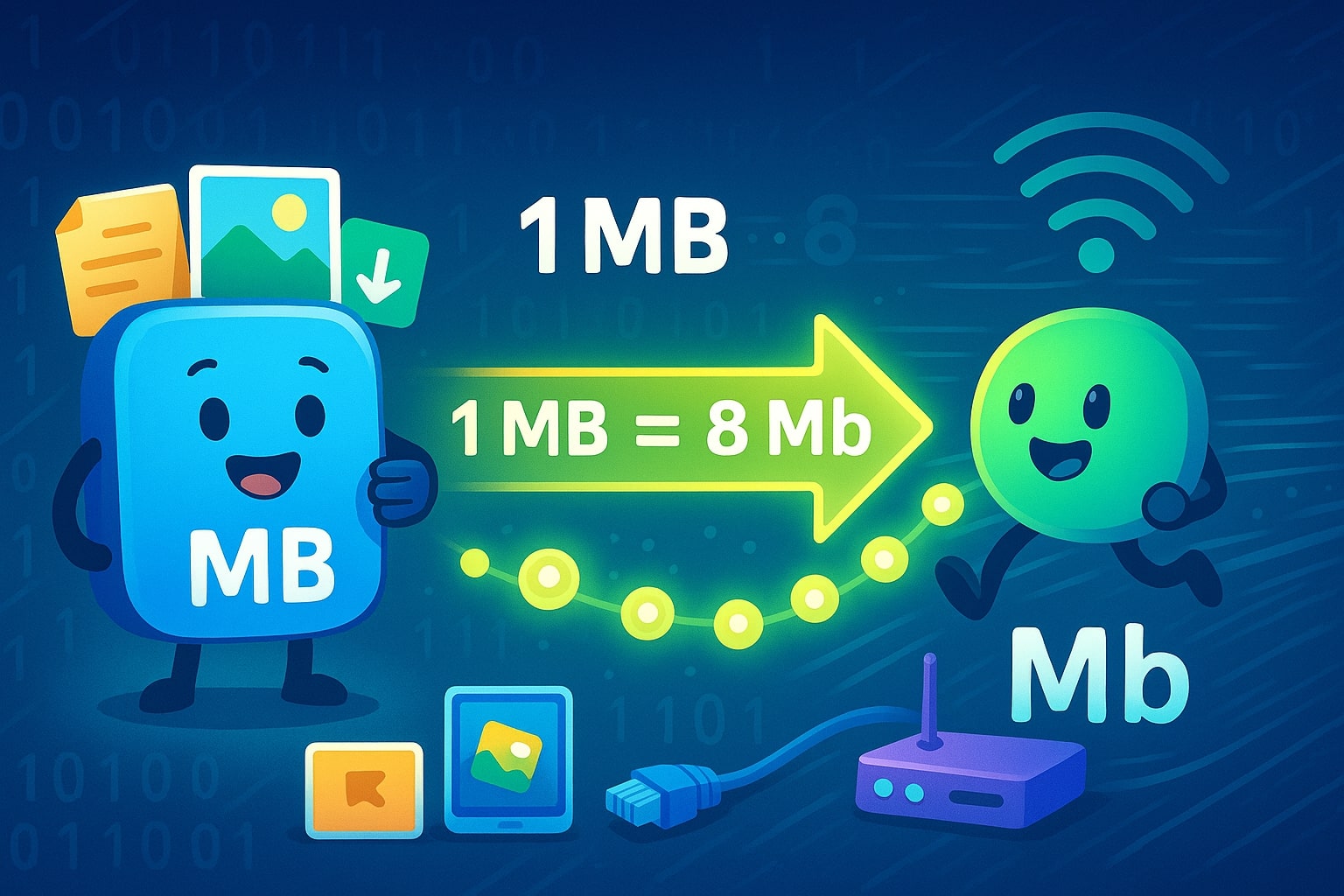 Conversor de Megabytes para Megabits