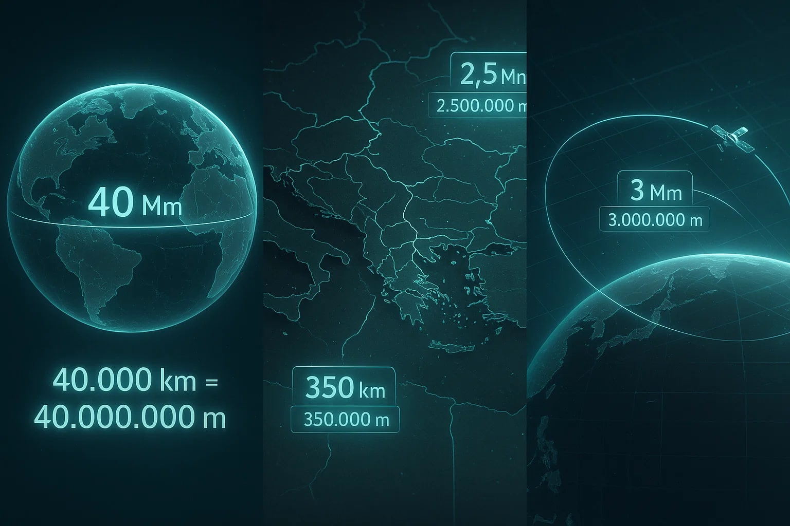 Conversor de Megâmetros para Metros