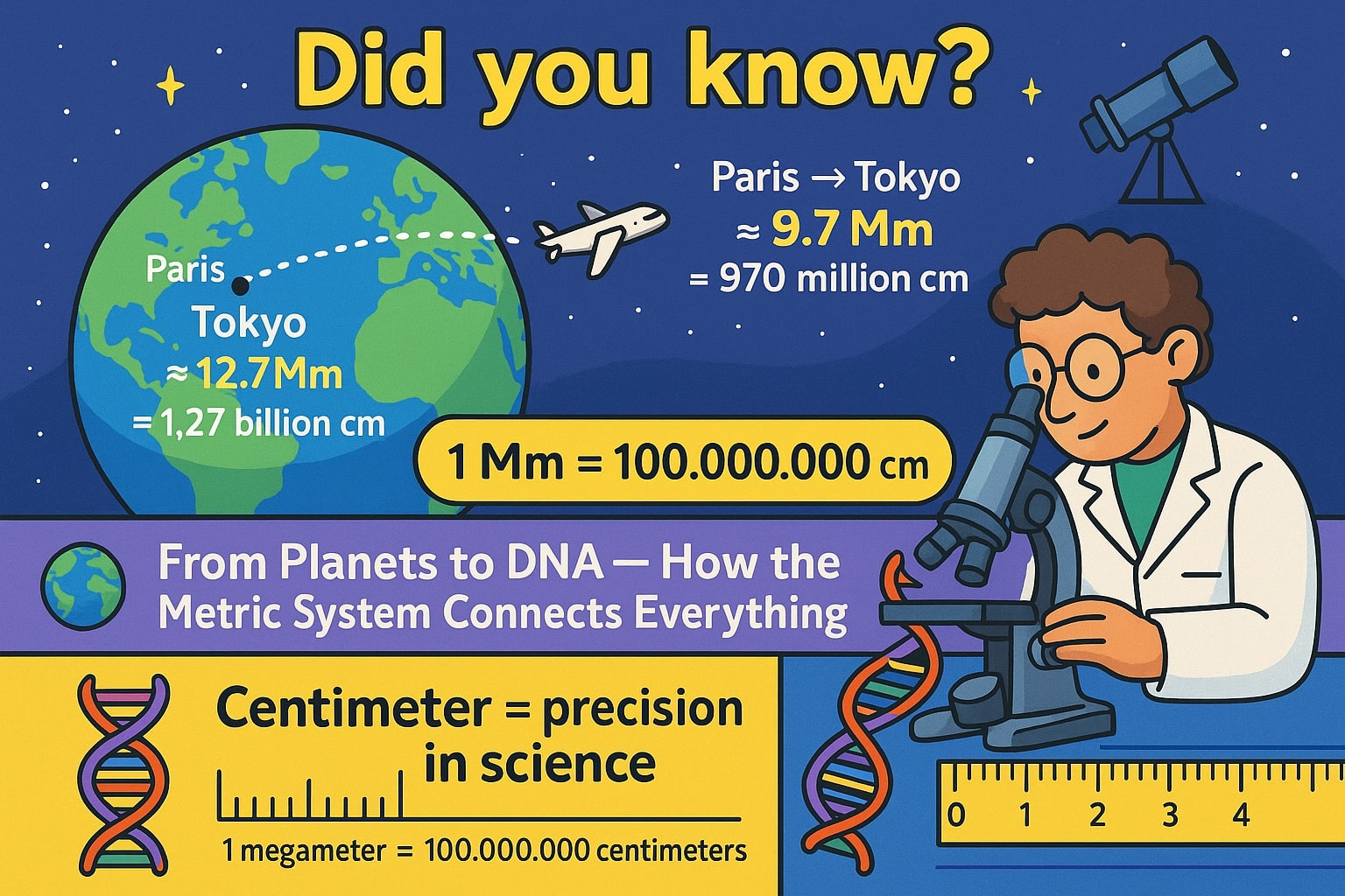 Conversor de Megâmetros para Centímetros