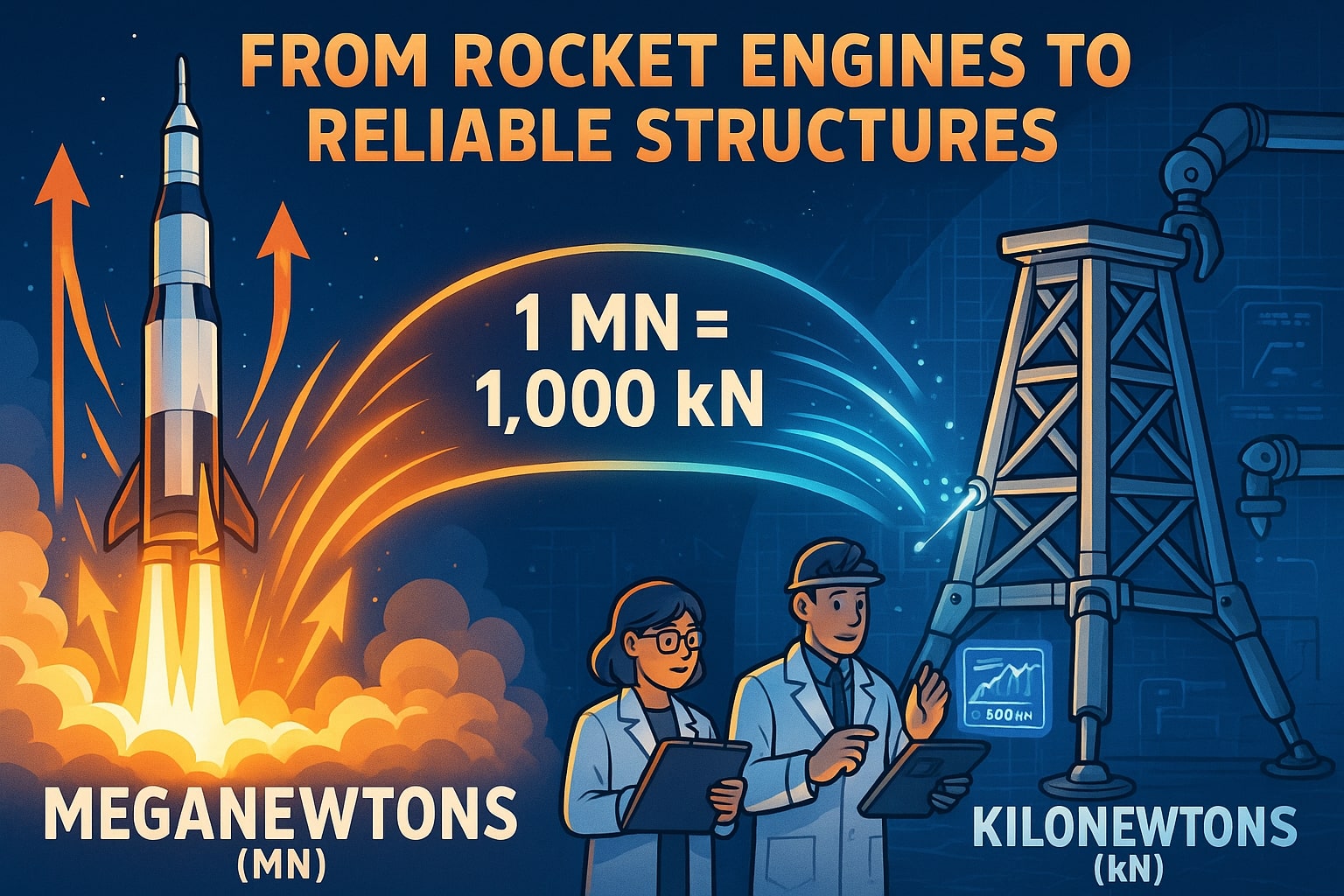 Conversor de Meganewtons para Quilonewtons