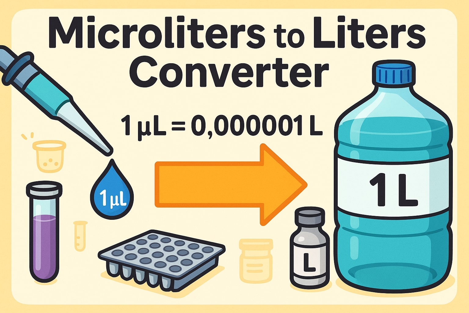 Conversor de Microlitros para Litros