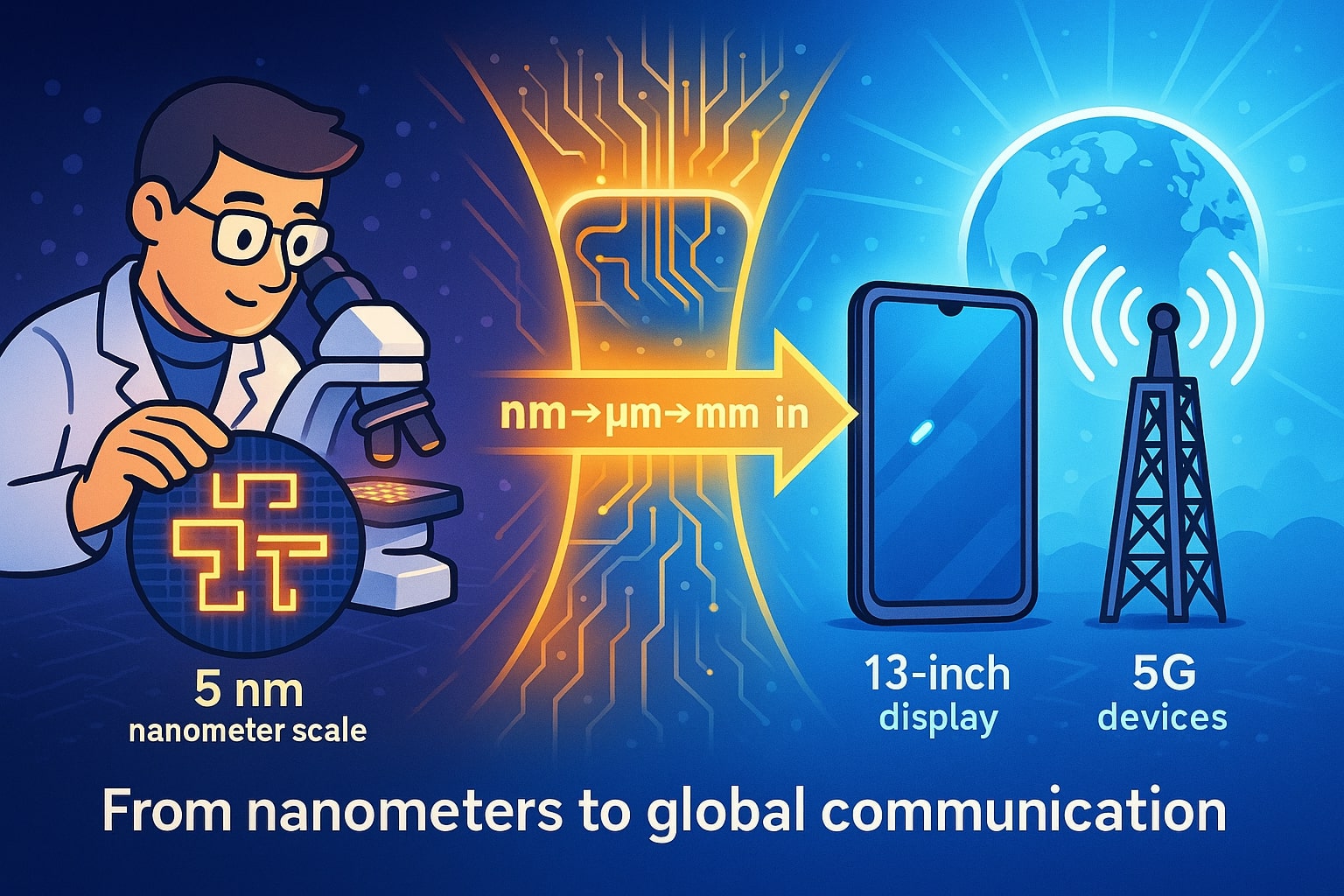 Conversor de Nanômetros para Polegadas