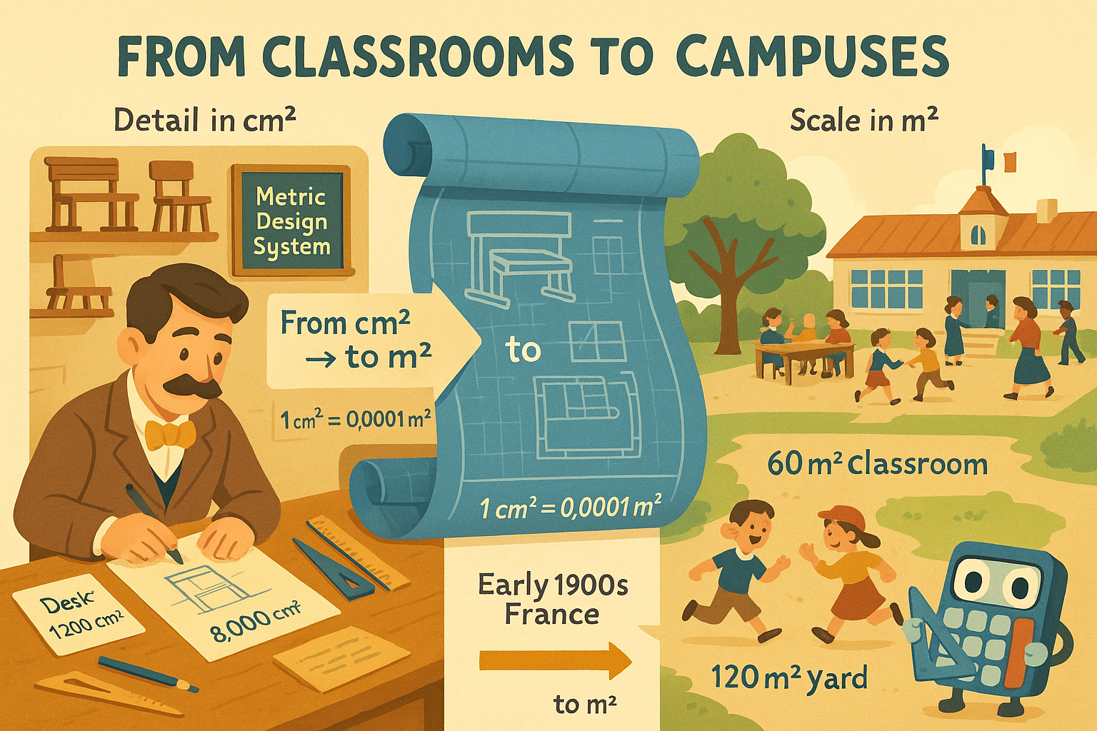 Conversor de Centímetros Quadrados para Metros Quadrados