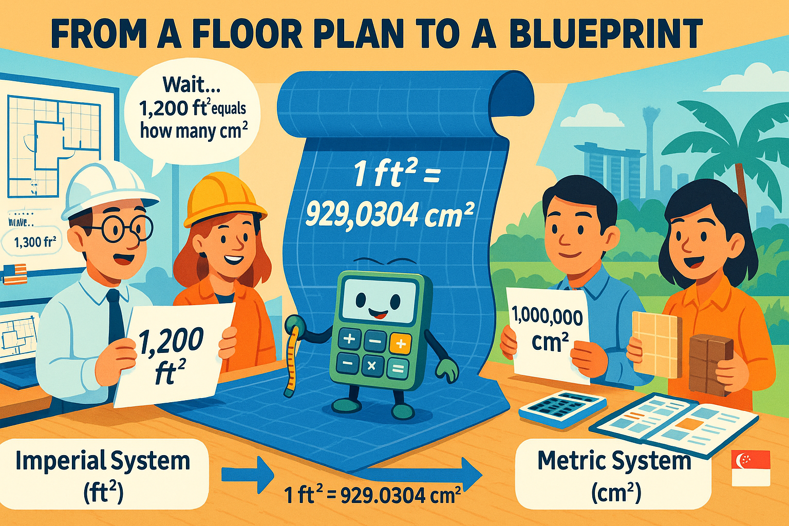 Conversor de Pé Quadrado para Centímetro Quadrado