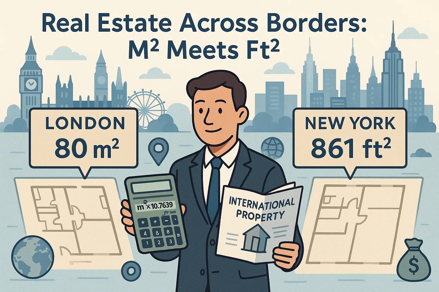 Conversor de Metros Quadrados para Pés Quadrados