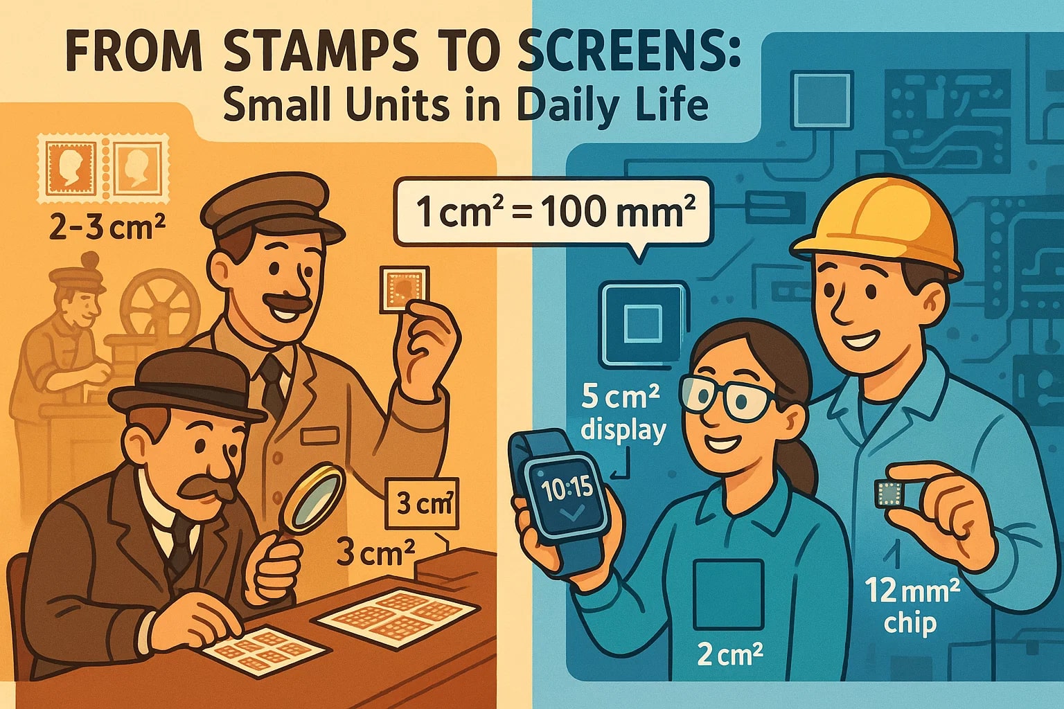 Conversor de Milímetros Quadrados para Centímetros Quadrados