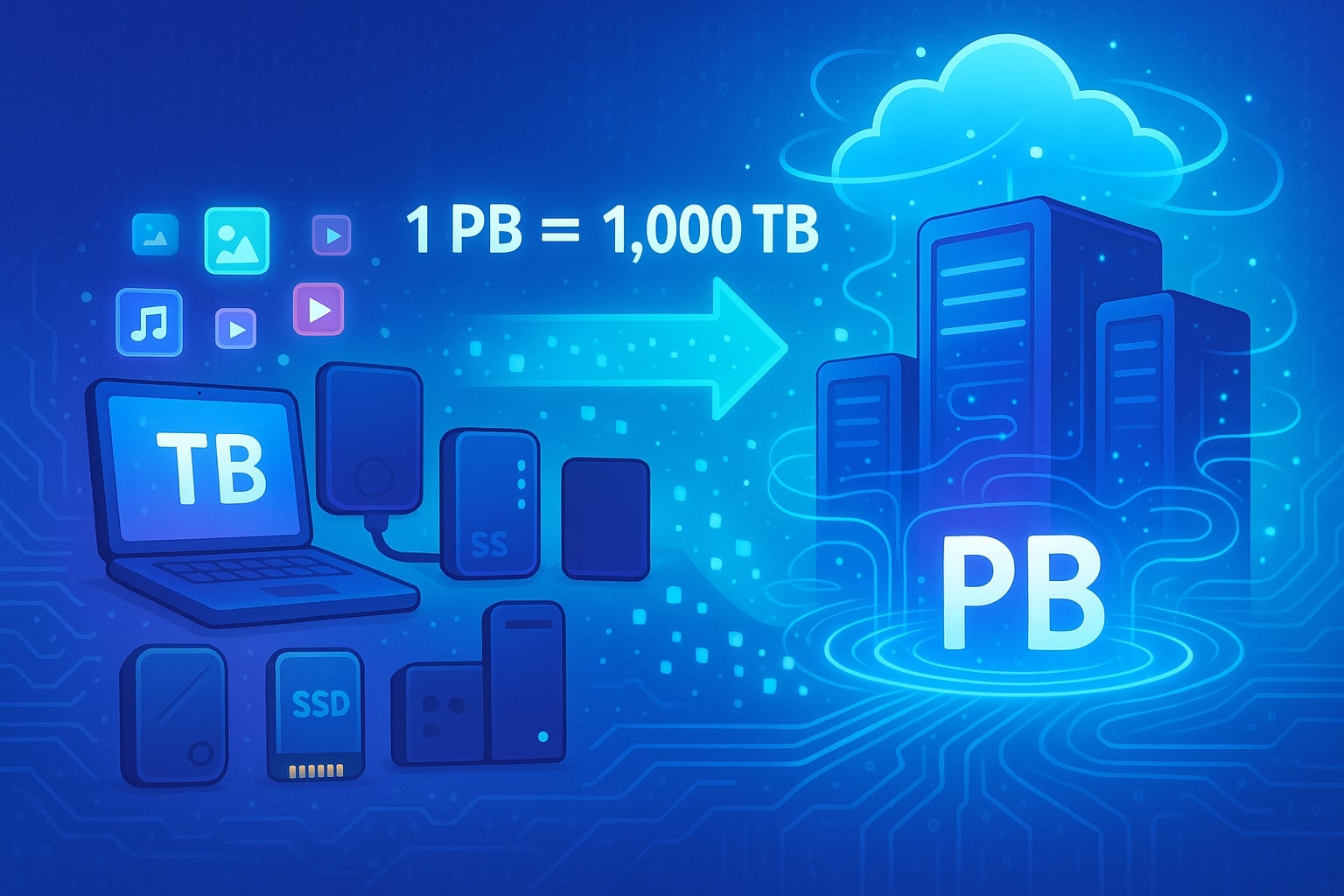 Conversor de Terabytes para Petabytes