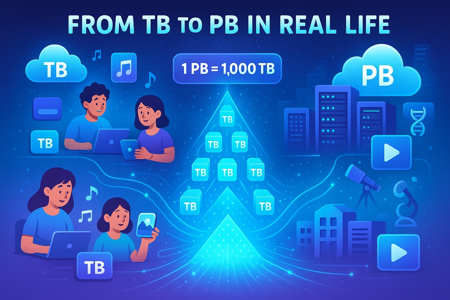 Conversor de Terabytes para Petabytes