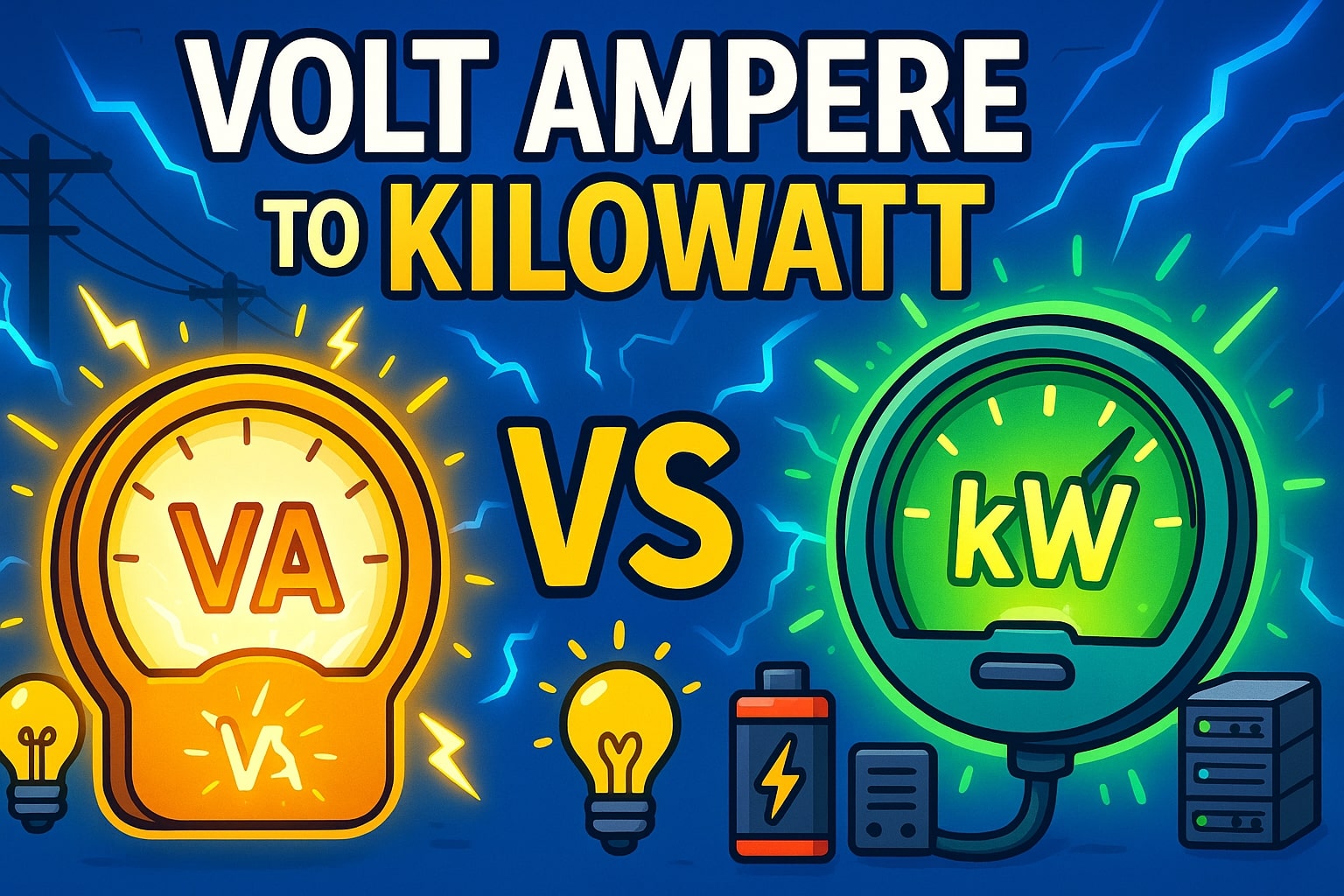 Conversor de Volt Ampere para Quilowatt